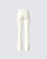 Leia Cream Foldover Legging