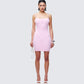 Adi Pink Fuzzy Knit Mini Dress