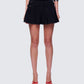 Ataya Black Denim Micro Mini Skirt