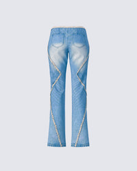 Kaiana Blue Denim Straight Leg Jeans