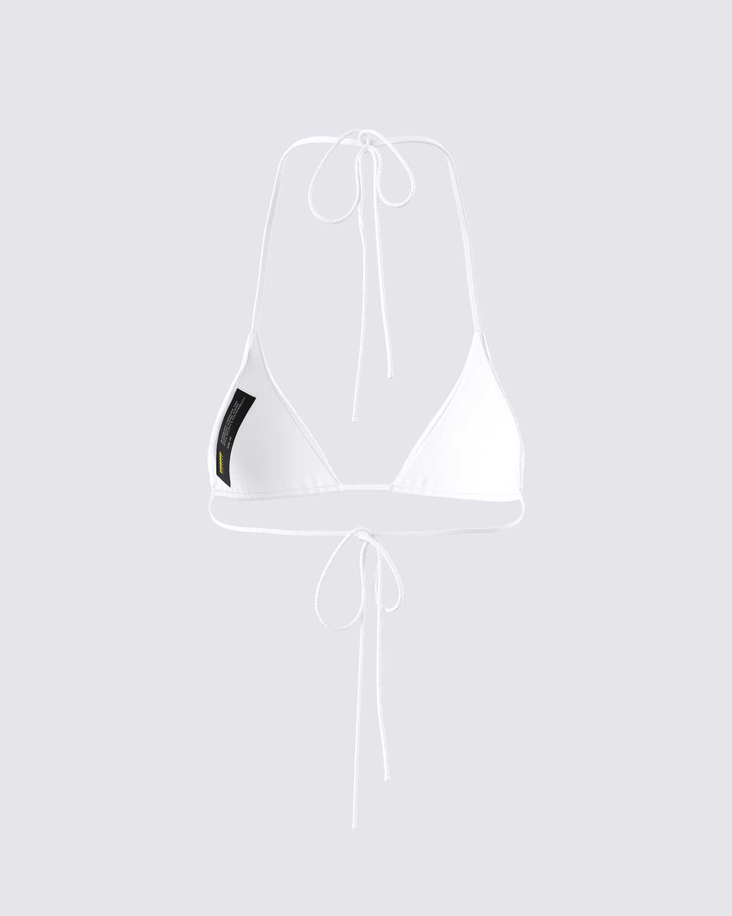 Twyla White Triangle Bikini Top