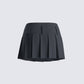 Deb Black Suiting Pleat Mini Skirt