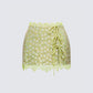 Lucille Green Sequin Tie Mini Skirt product front