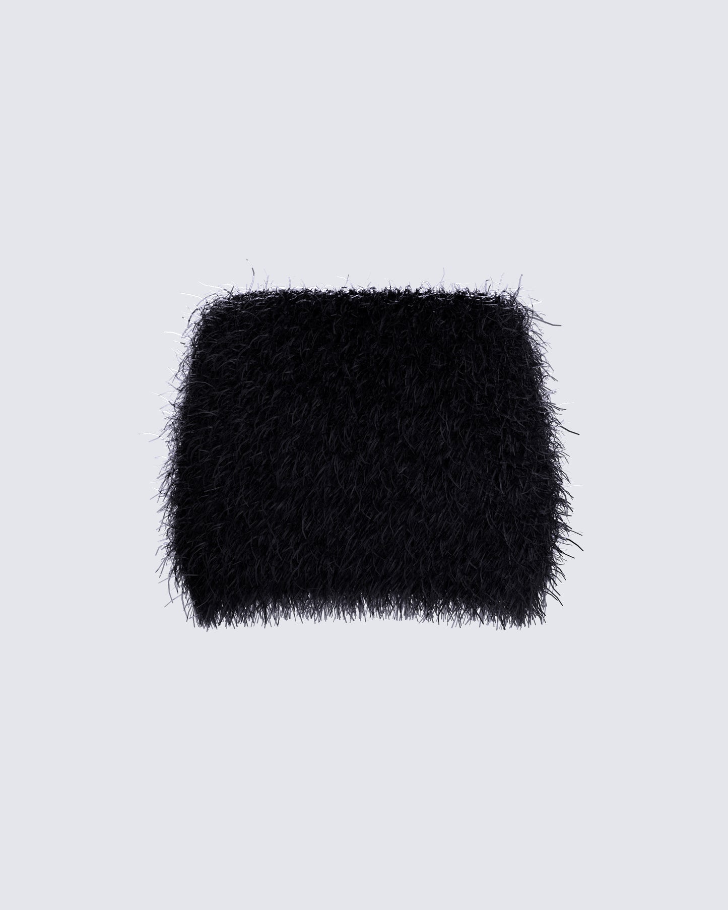 Fara Black Faux Fur Micro Mini Skirt