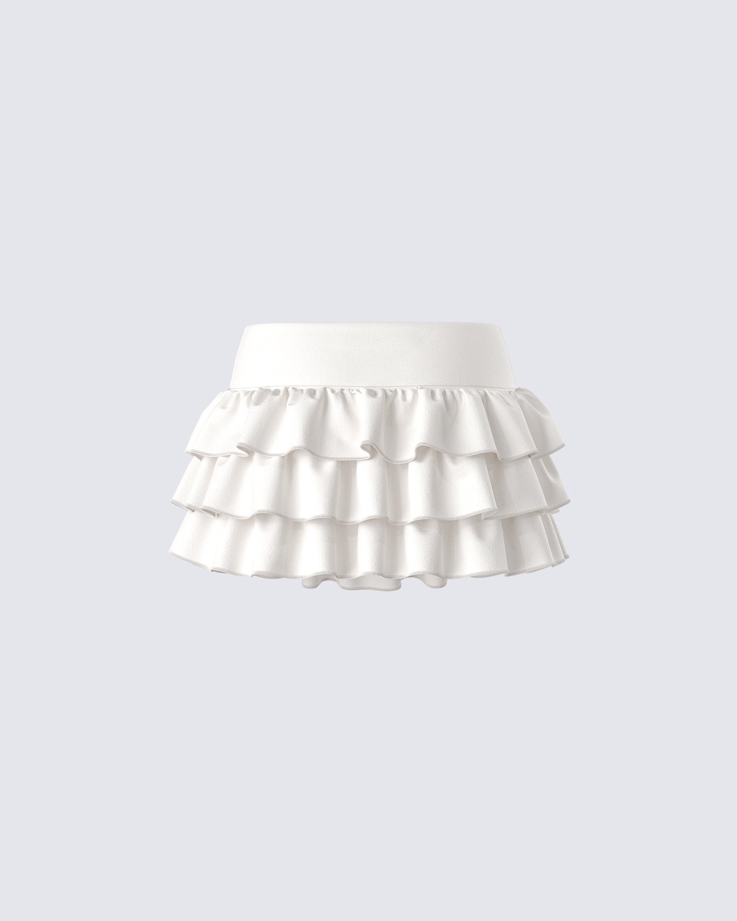 Fable Ivory Ruffle Micro Mini Skirt