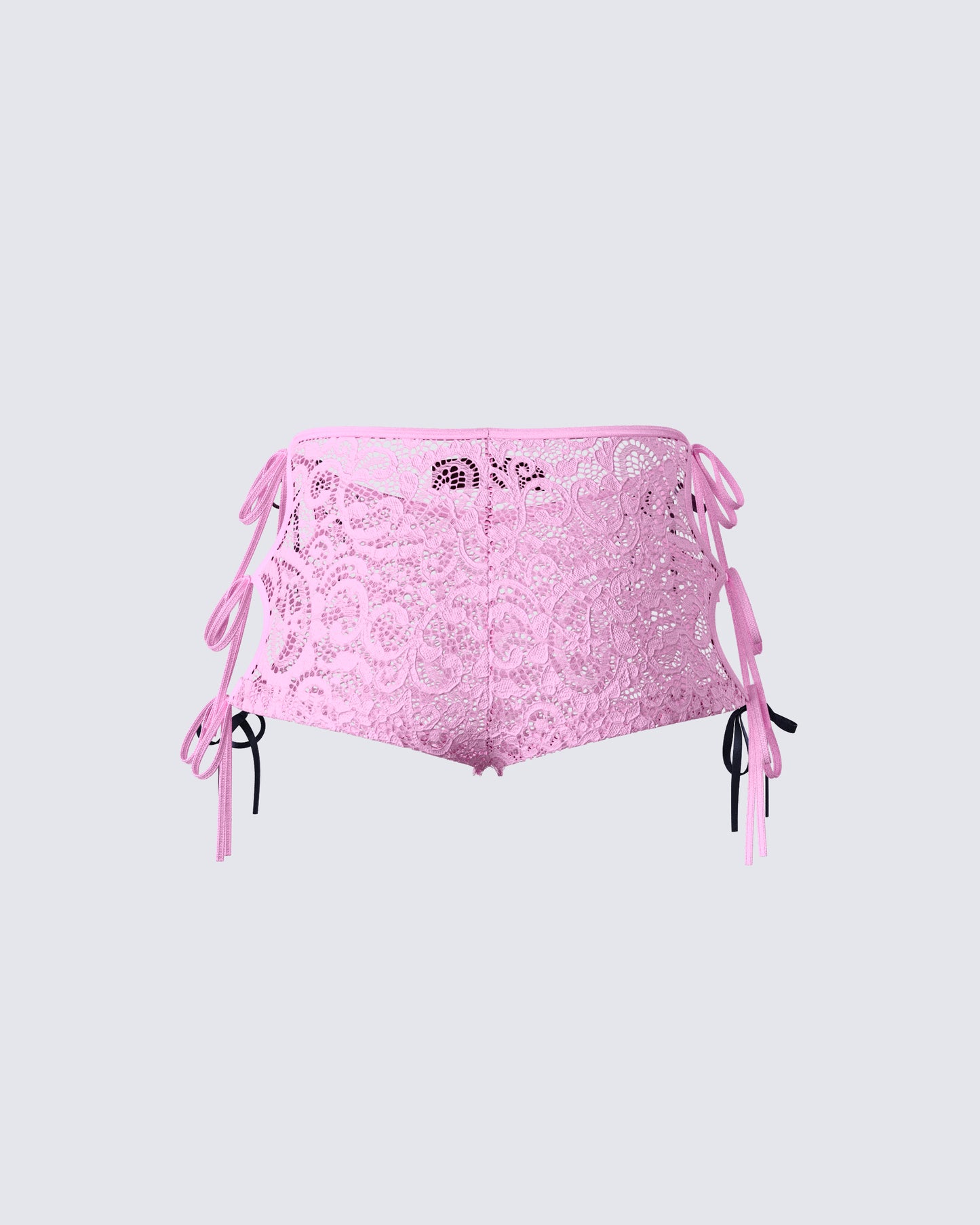 Halsey Pink Lace Side Tie Short