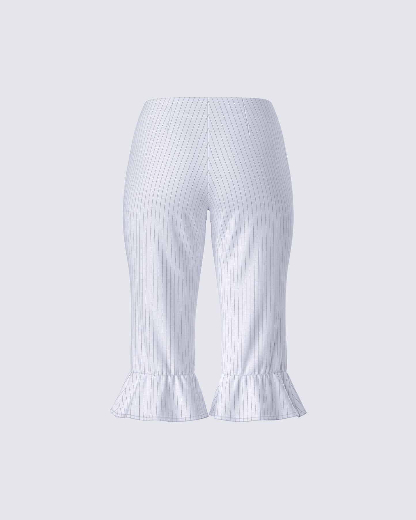 Salome White Stripe Capri Pant