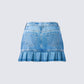 Emogen Pleated Denim Mini Skirt