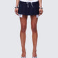 Piper Navy Pinstripe Mini Skirt model front