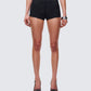 Damla Black Pinstriped Shorts