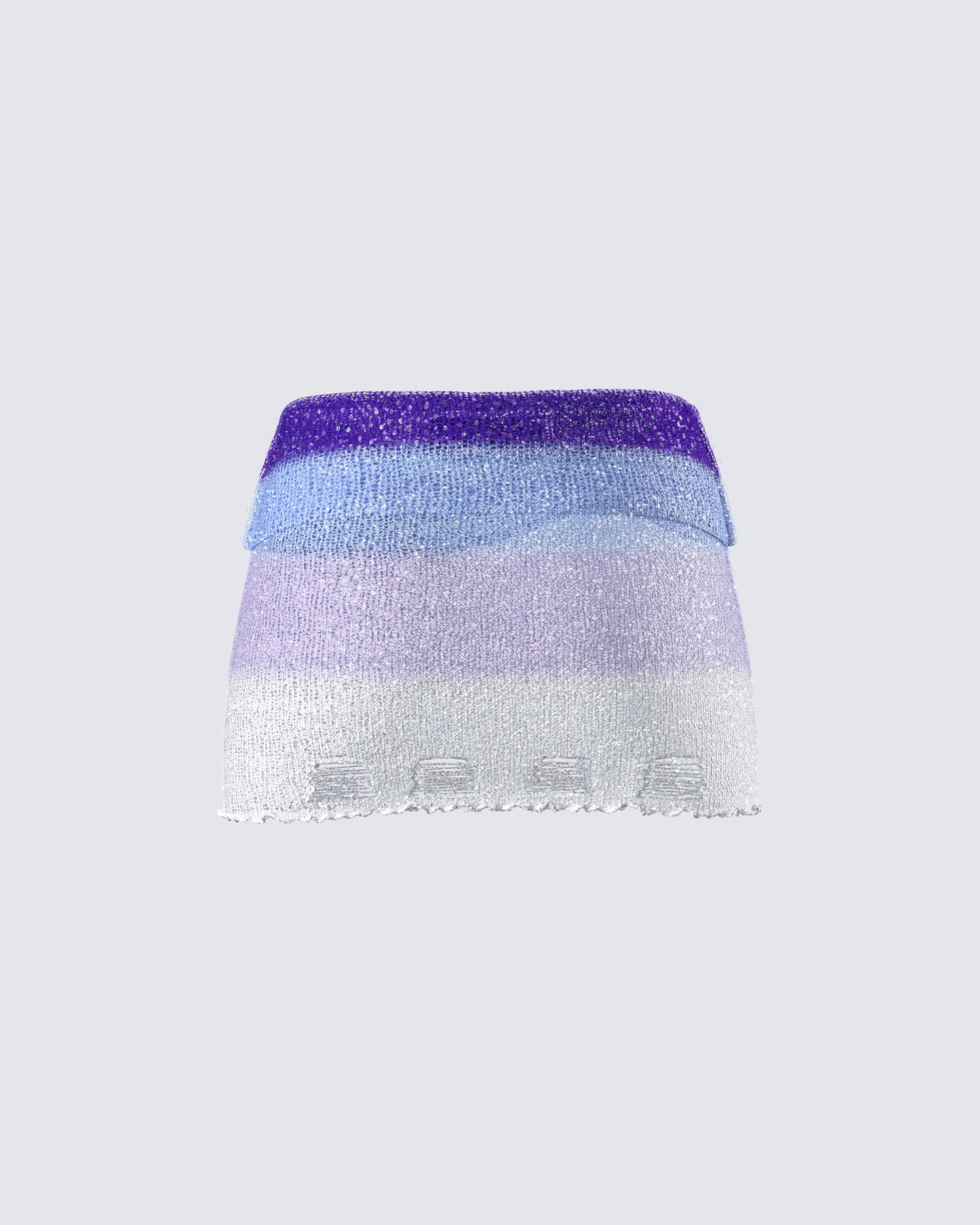 Vanessa Purple Sequin Knit Skirt