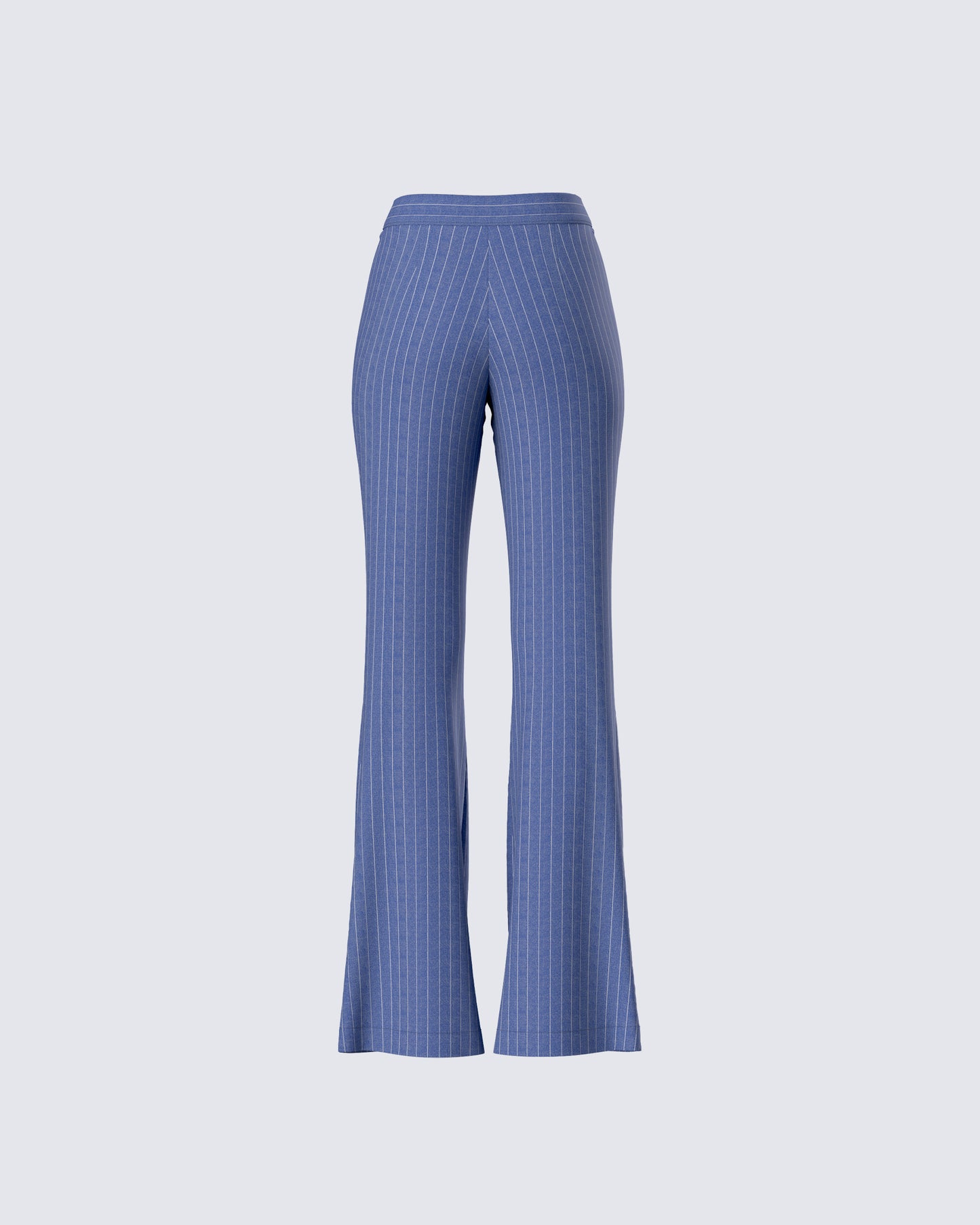 Ziva Grey Pinstripe Mid Rise Pants