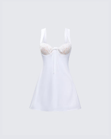 Mabel White Mini Dress