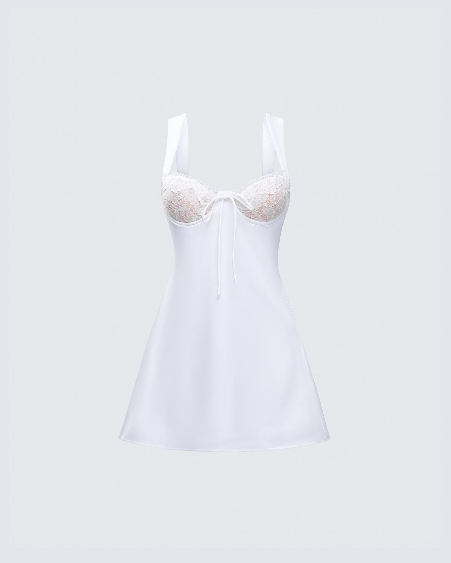 finesse alice white mini dress White Lace Mini Dress