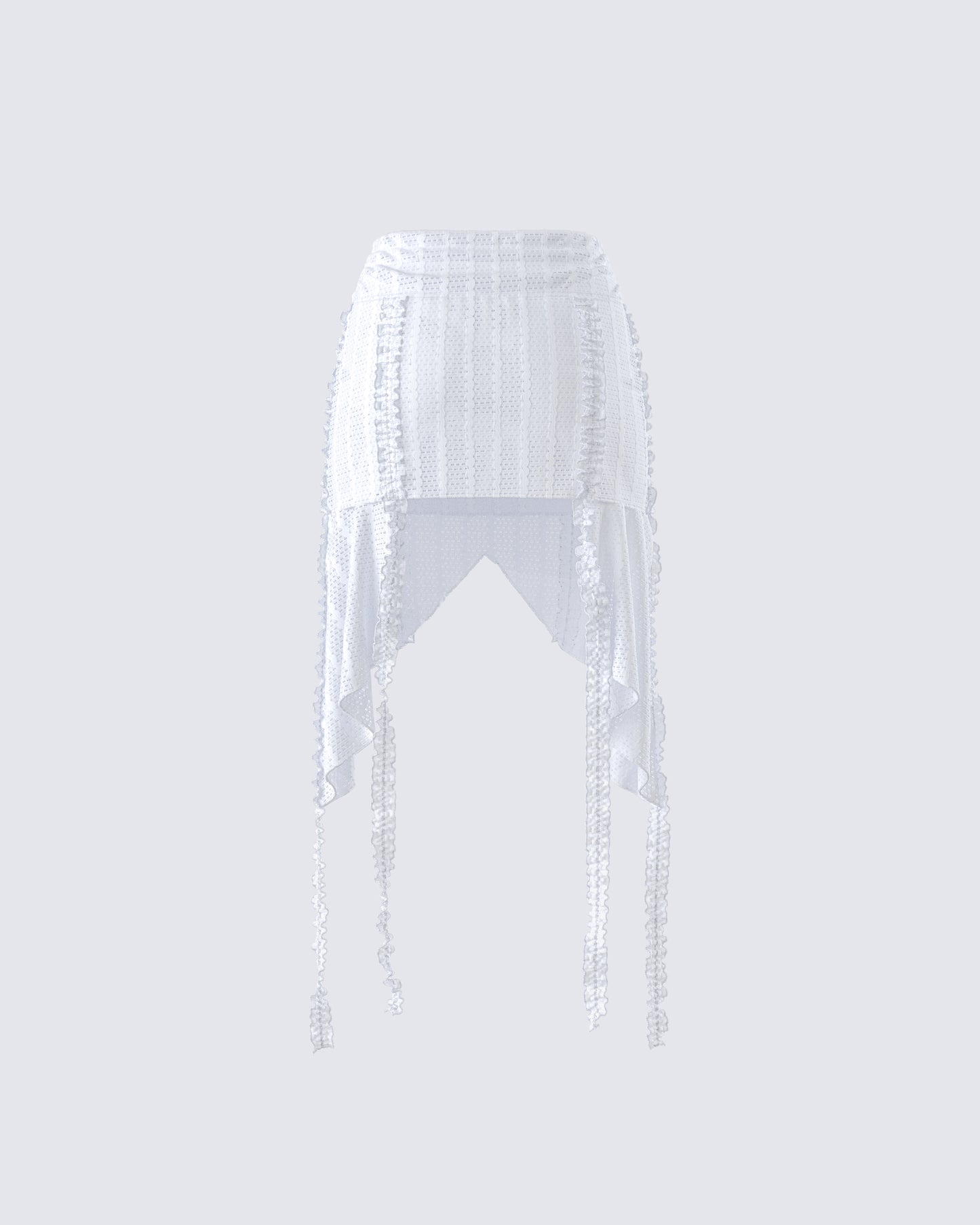 Landry White Ruffle Skirt