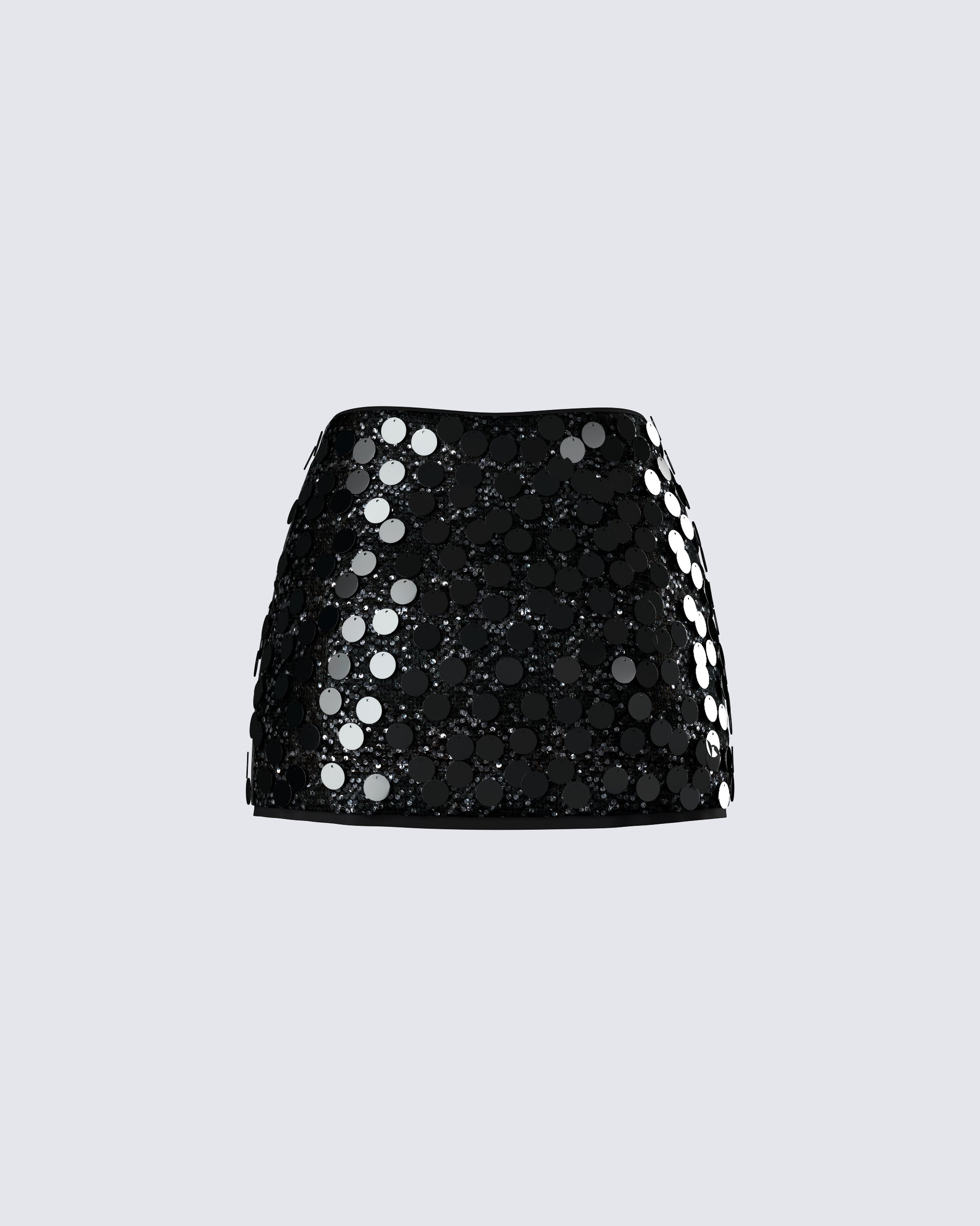 Philo Black Sequin Mini Skirt