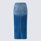 Vincent Blue Maxi Denim Skirt