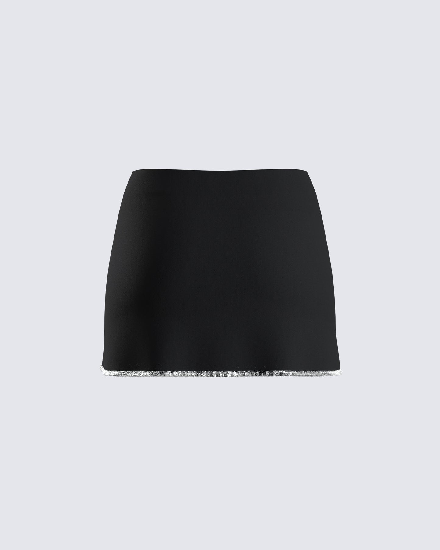 Birgit Black Rhinestone Mini Skirt