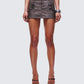 Hosea Brown Vegan Leather Micro Mini Skirt model front