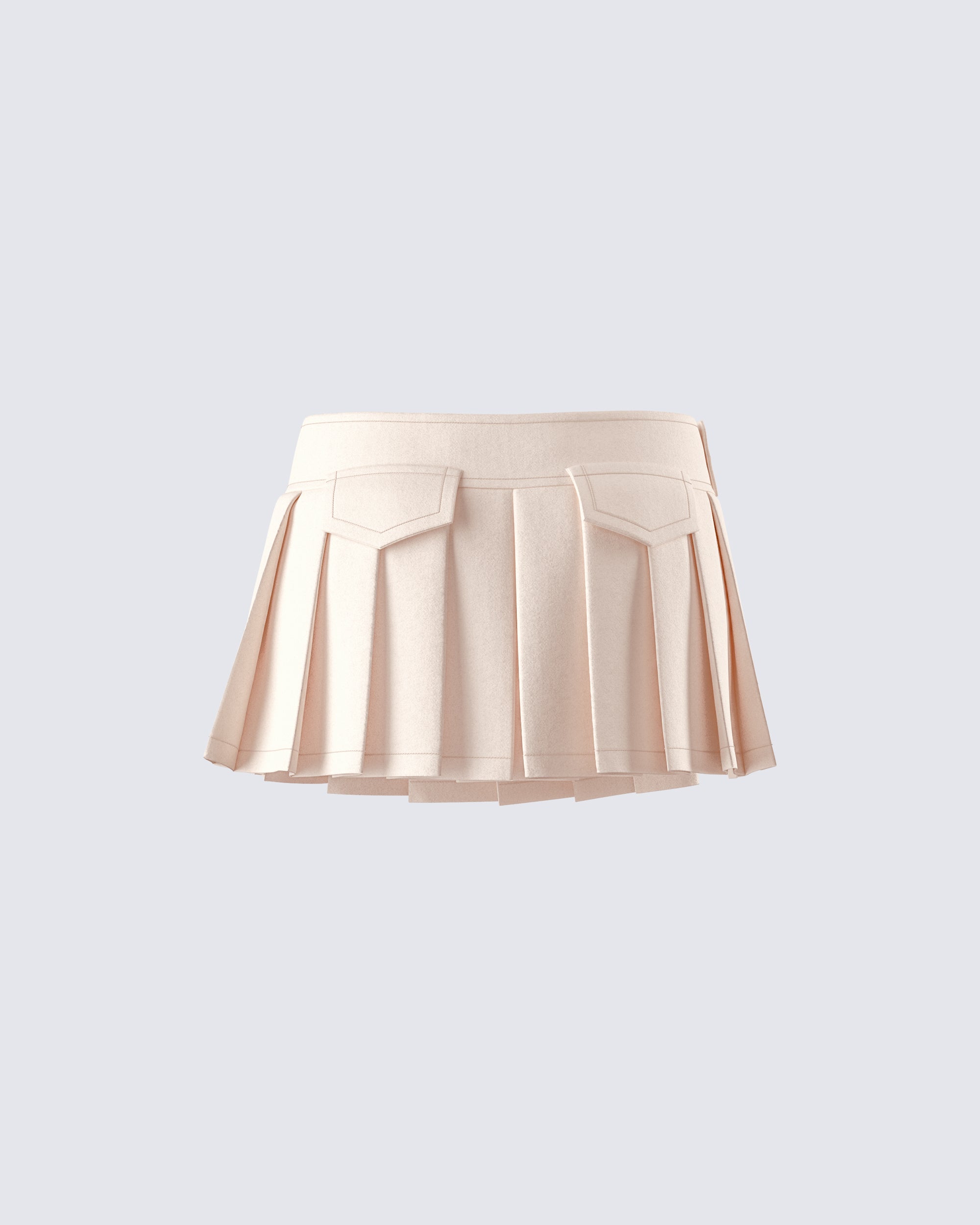 Tina Tan Pleated Mini Skirt