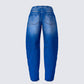 Amets Blue Denim  Barrel Leg Jean