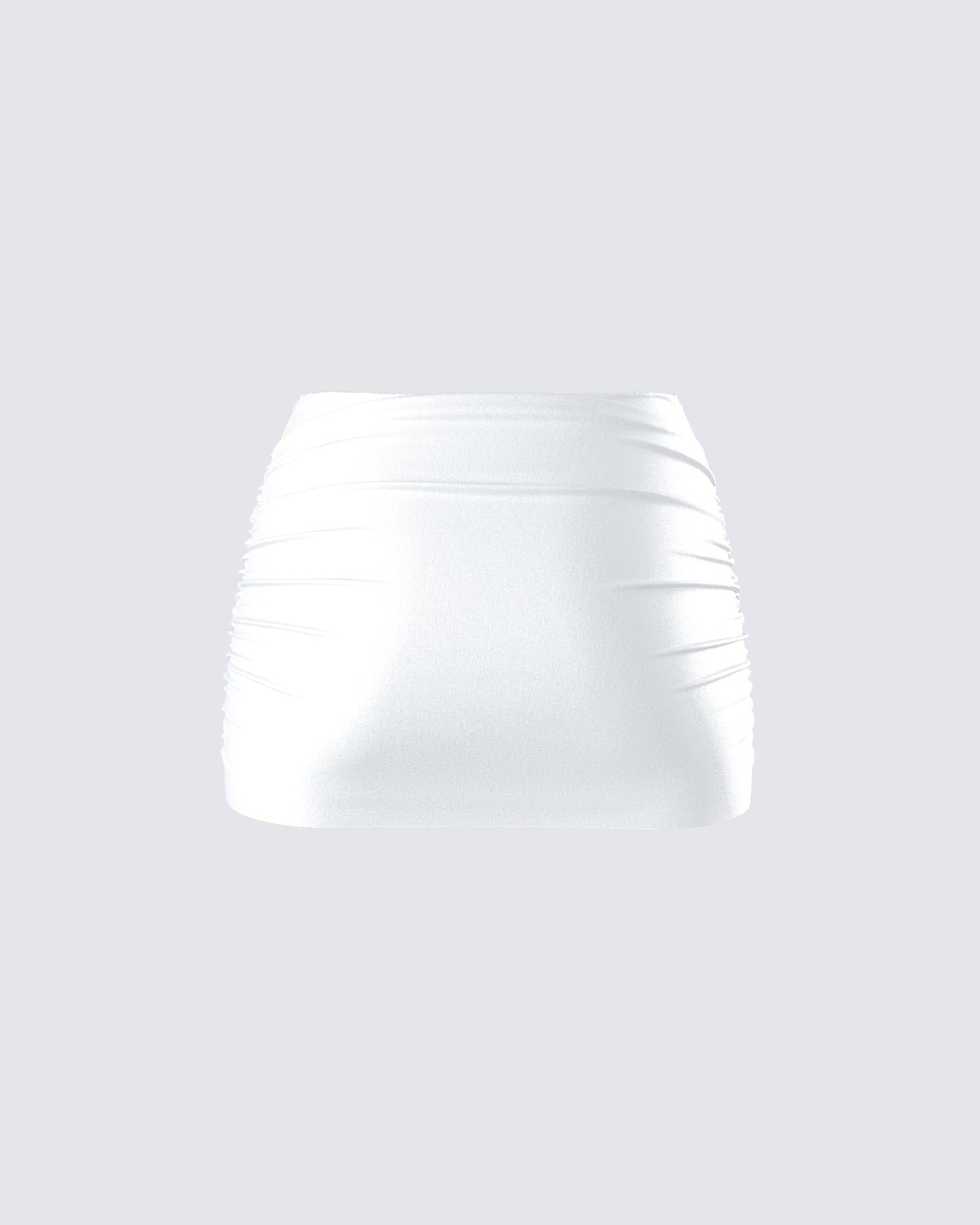 Rivi White Satin Micro Mini Skirt