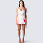 Luisa Pink Print Mini Dress