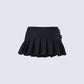 Ataya Black Denim Micro Mini Skirt