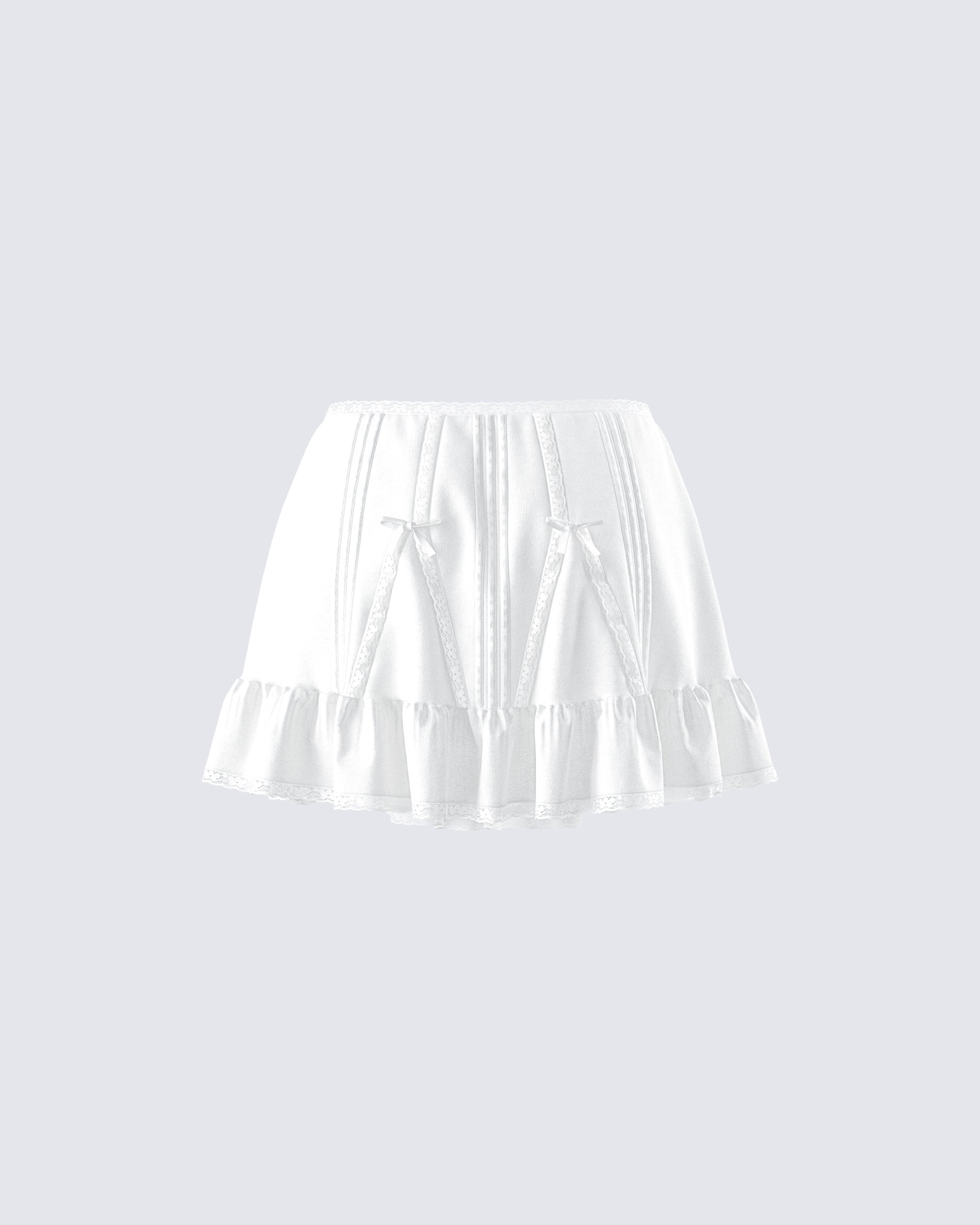 Zoella Ivory Ruffle Mini Skirt – FINESSE