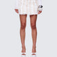 Eyra Ivory Distressed Seam Skirt
