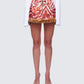 Suha Multi Print Fur Trim Micro Skirt