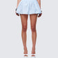 Women's blue mini skirt front view – FINESSE