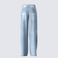 Rahel Blue Denim Pleat Jean