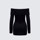 Abeni Schwarzes Pullover-Minikleid