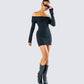 Abeni Black Sweater Mini Dress