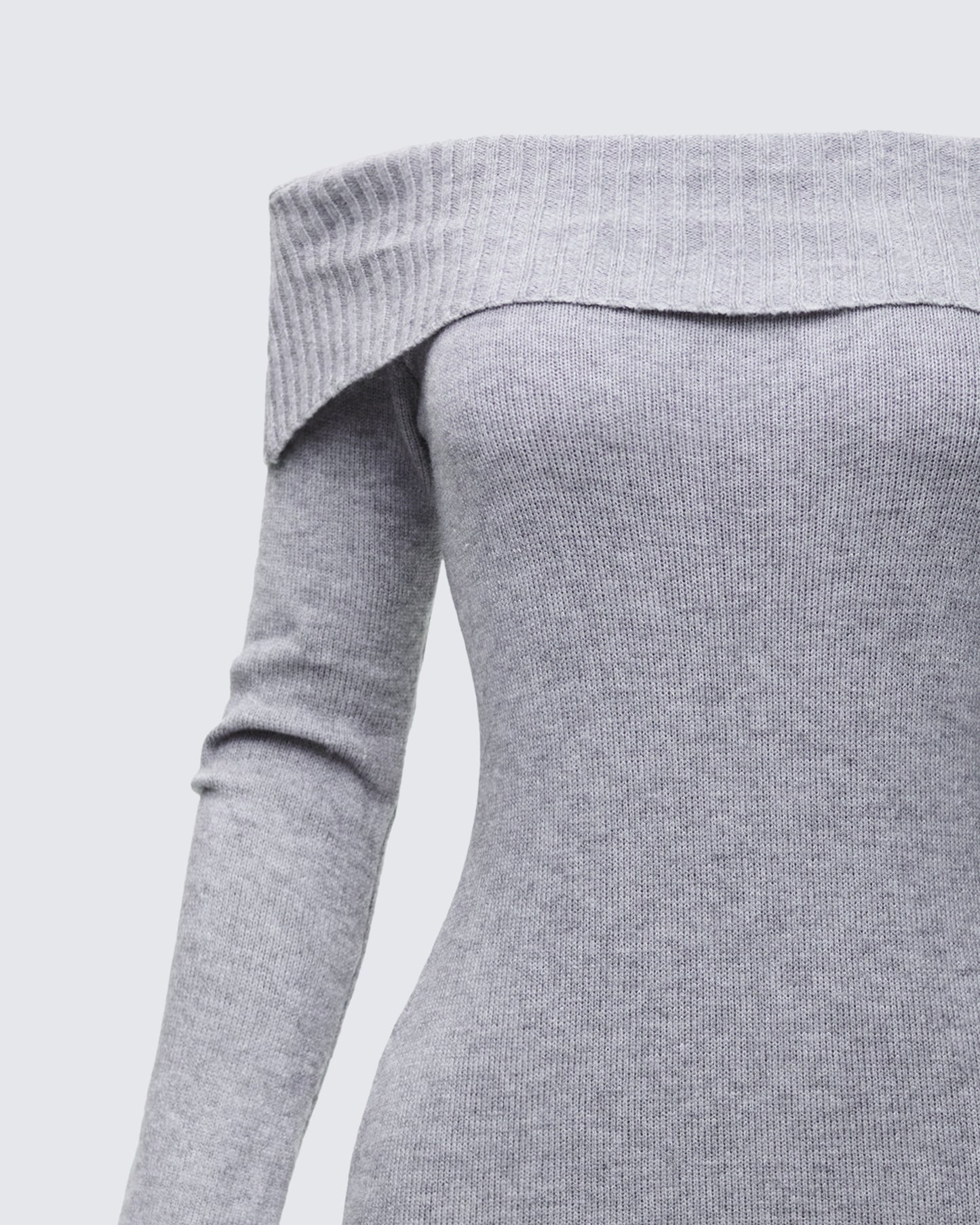 Women's grey mini dress alternate angle – FINESSE