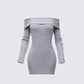 Women's grey mini dress – FINESSE