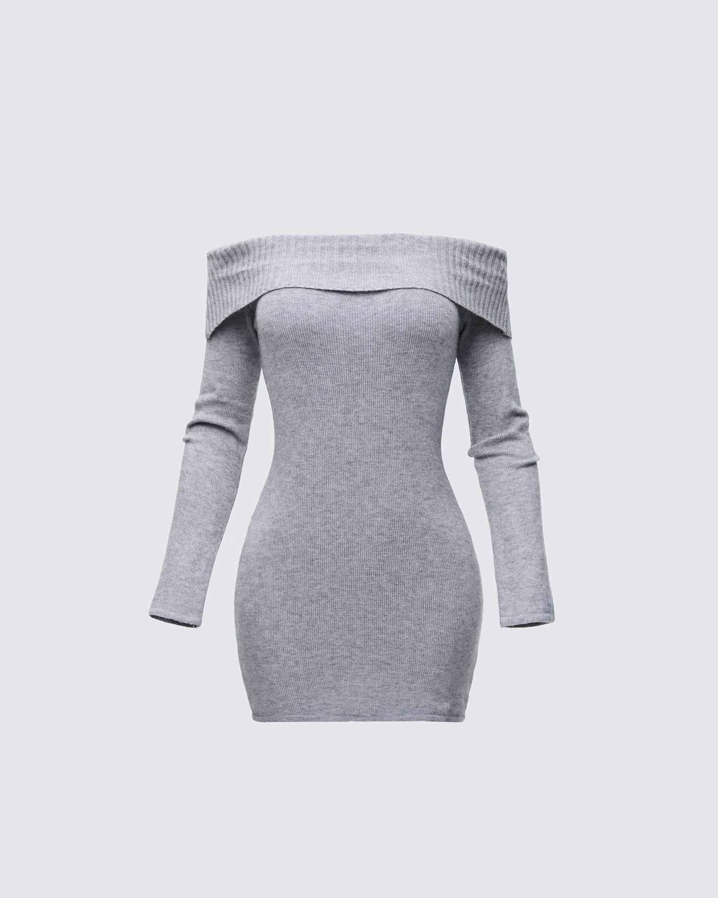 Abeni Grey Sweater Mini Dress Abeni Grey Sweater Mini Dress