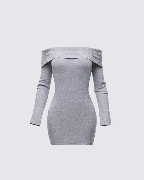 s*u様 Karen knit set mini dress Gray S AN ABENI-GREY-SWEATER-MINI-