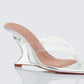 Abigail Silver Perspex Wedge Sandal