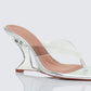 Abigail Silver Perspex Wedge Sandal