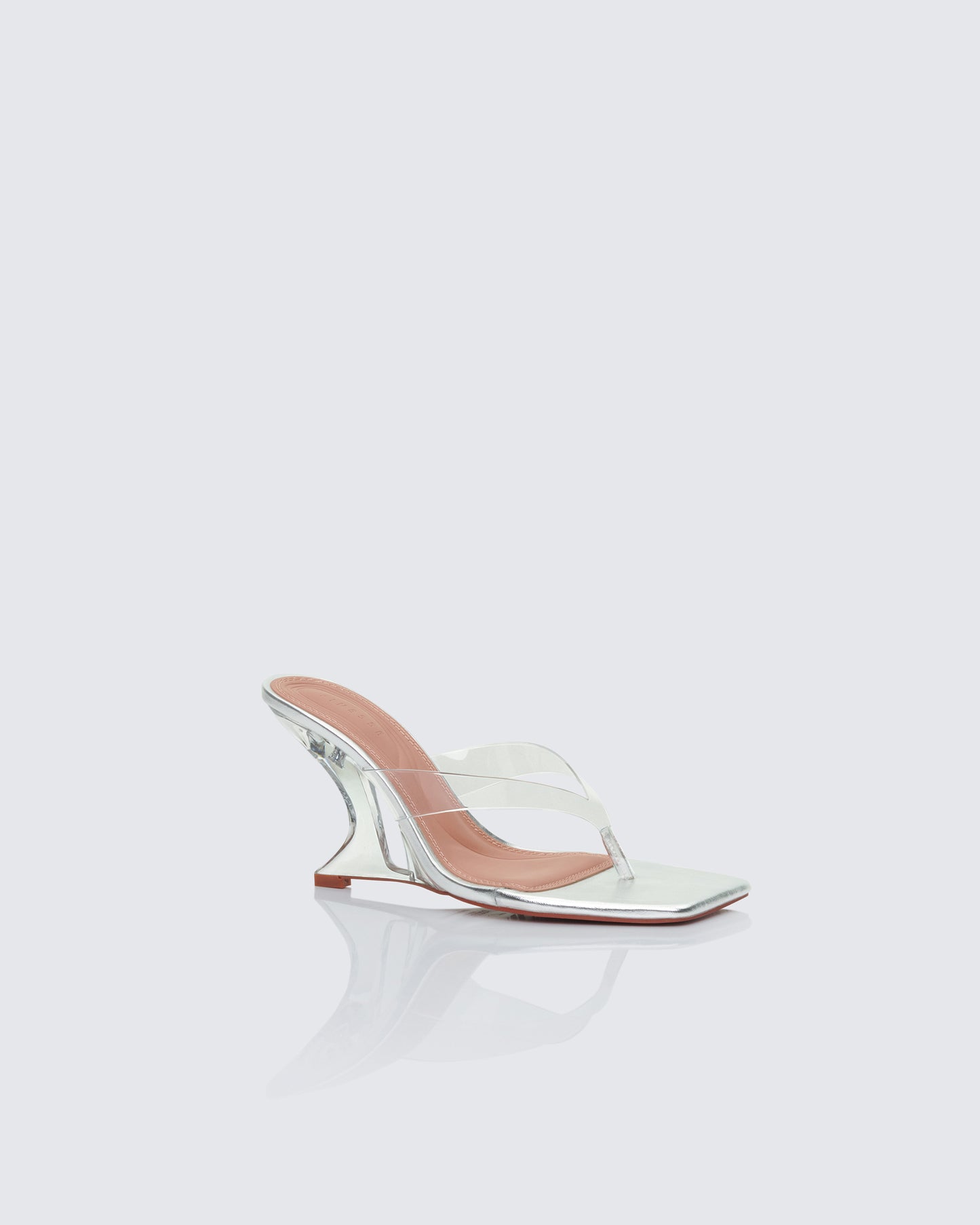 Abigail Silver Perspex Wedge Sandal