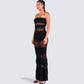 Adelaide Black Tiered Maxi Dress