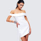 Aika White Off Shoulder High Low Dress