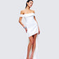 Aika White Off Shoulder High Low Dress