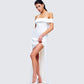 Aika White Off Shoulder High Low Dress