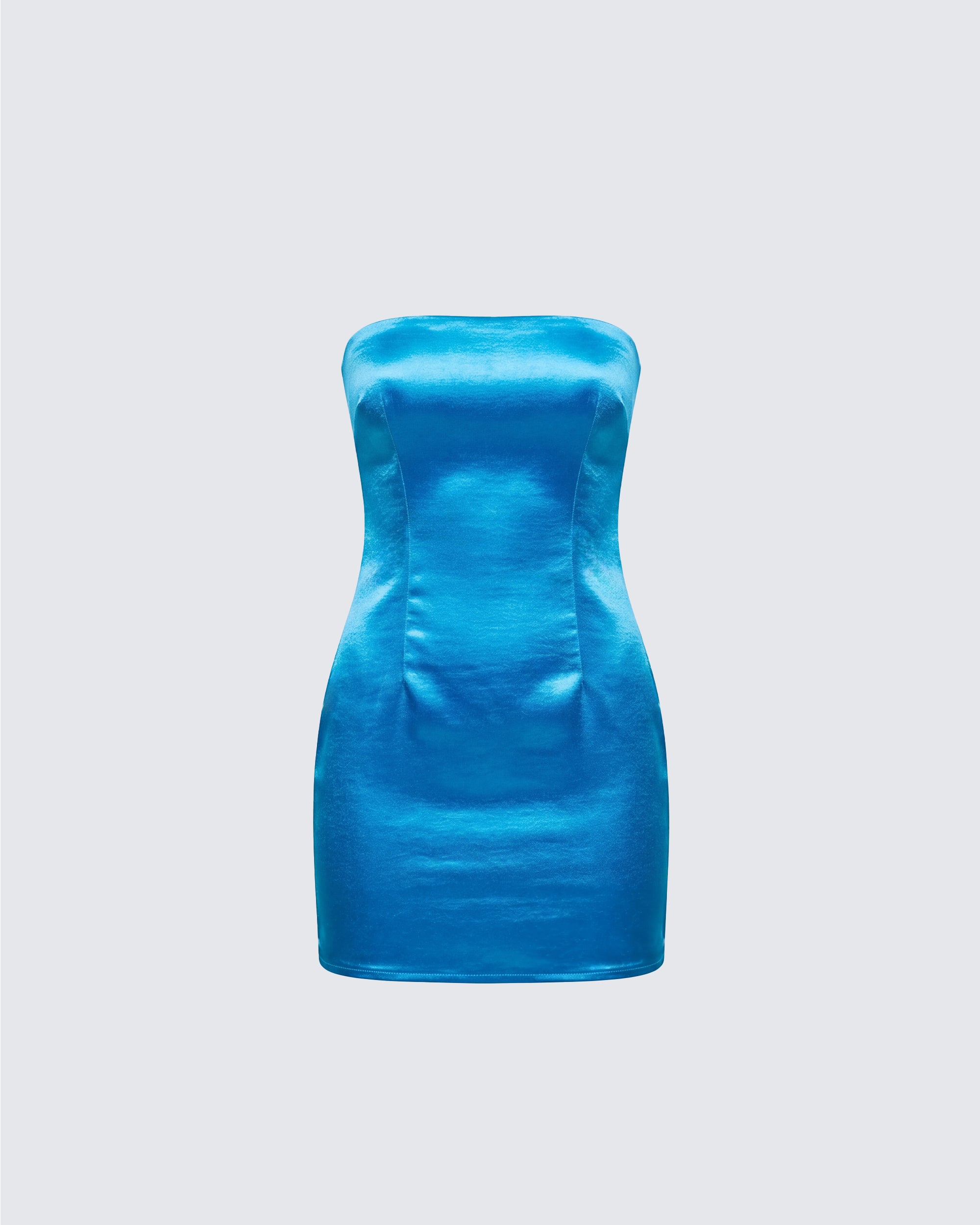 Ainsley Blue Metallic Mini Dress