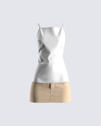 Aisha Ivory Open Back Top