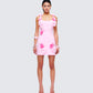 Aisling Pink Rosette Mini Dress