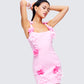 Aisling Pink Rosette Mini Dress